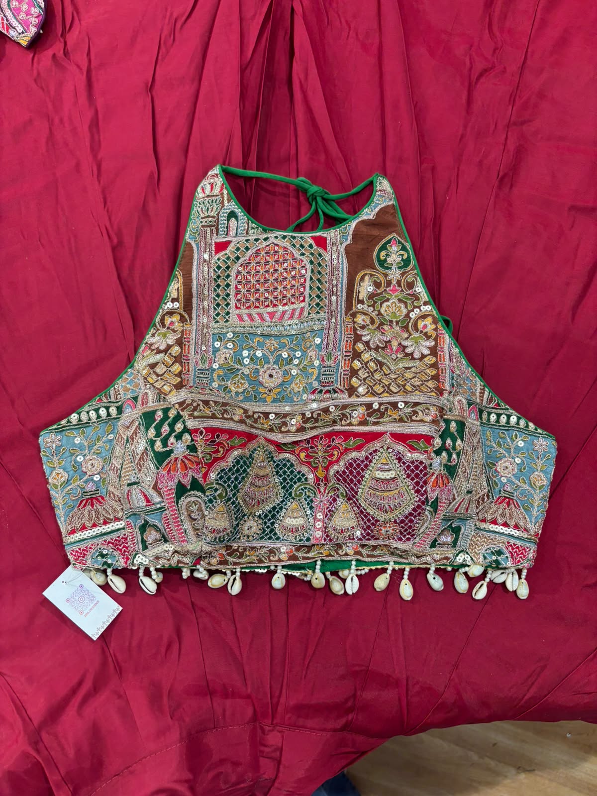 Halterneck antique blouse