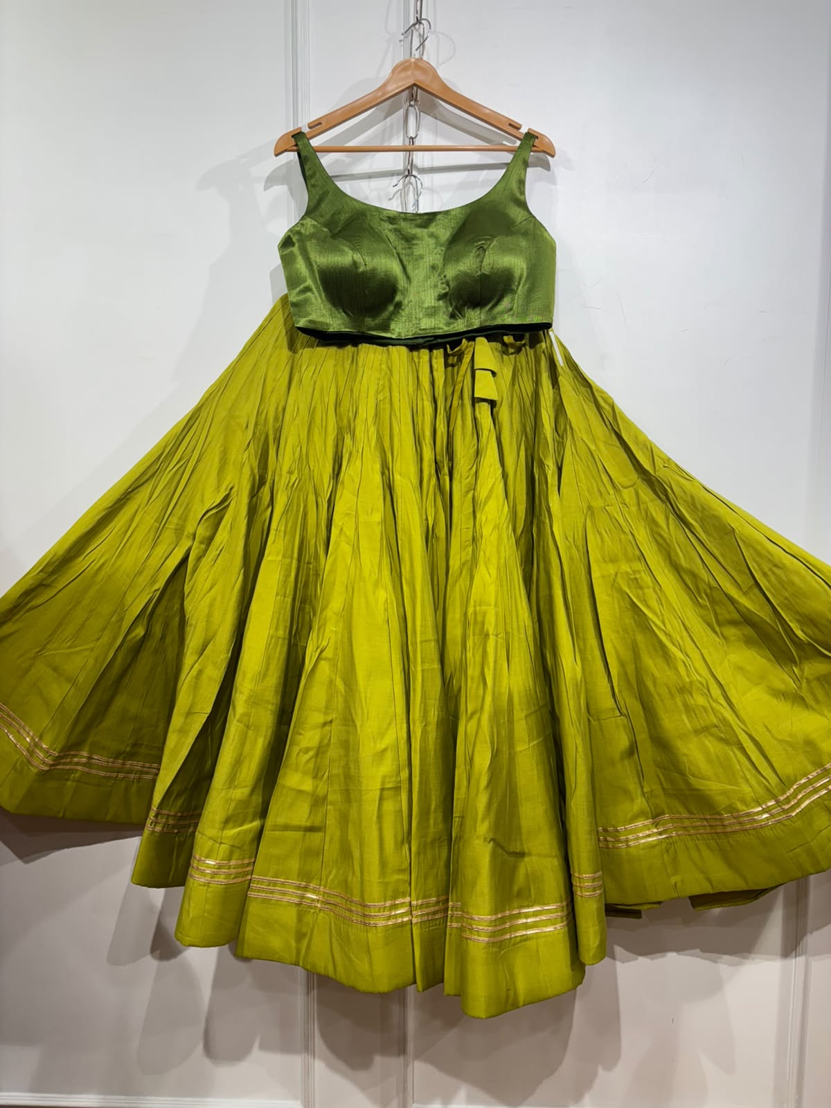 Roman silk lehenga | Bollywood style blouse