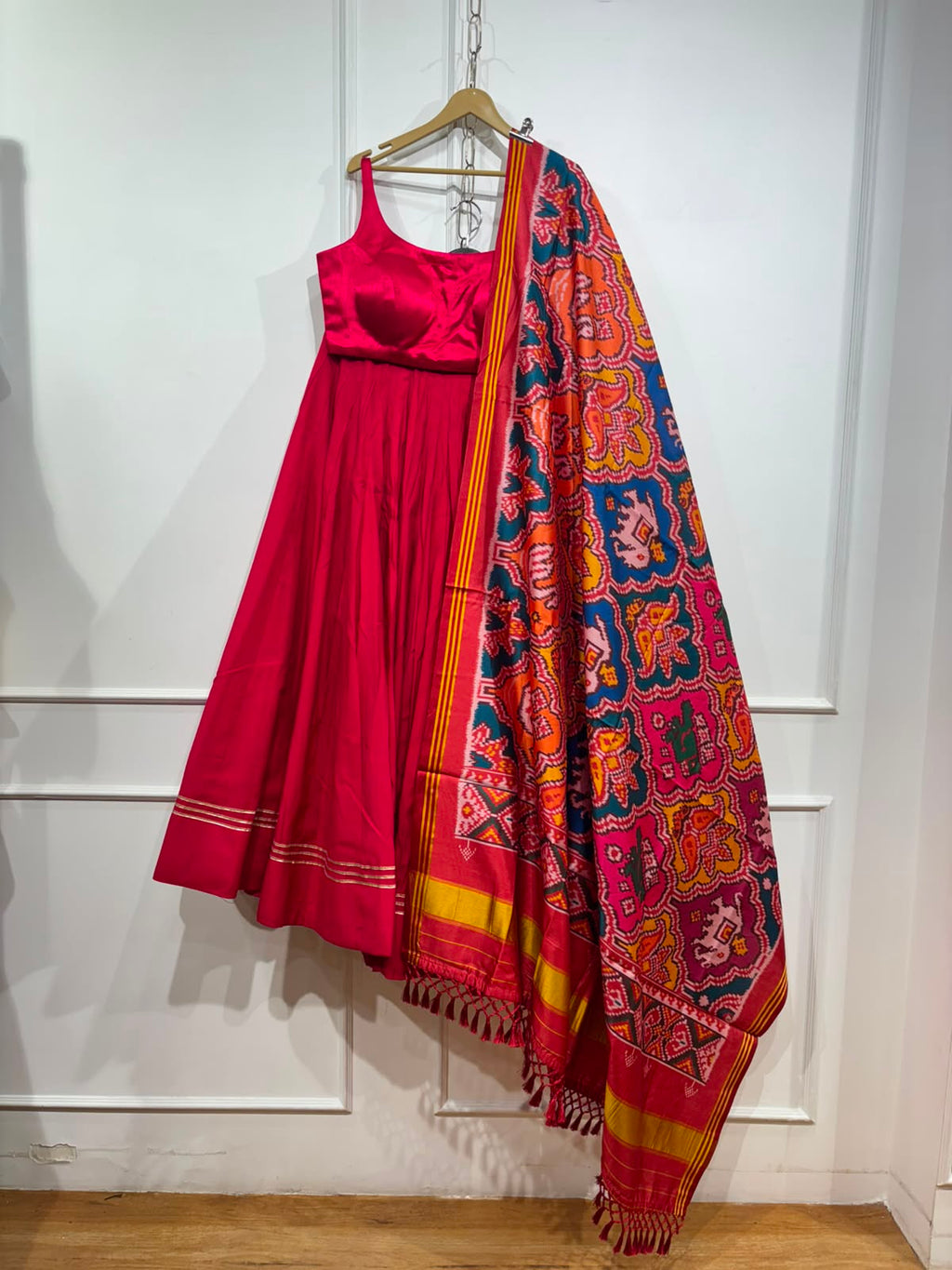 Roman silk lehenga | Bollywood style blouse