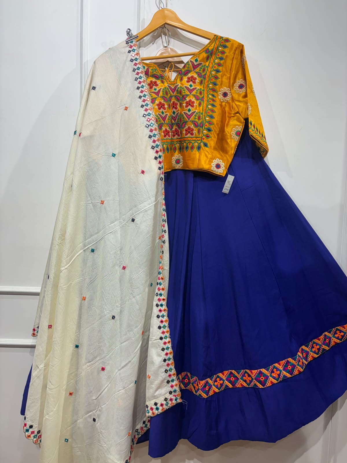 Lehenga and Blouse gajji silk with kuchhi machine work