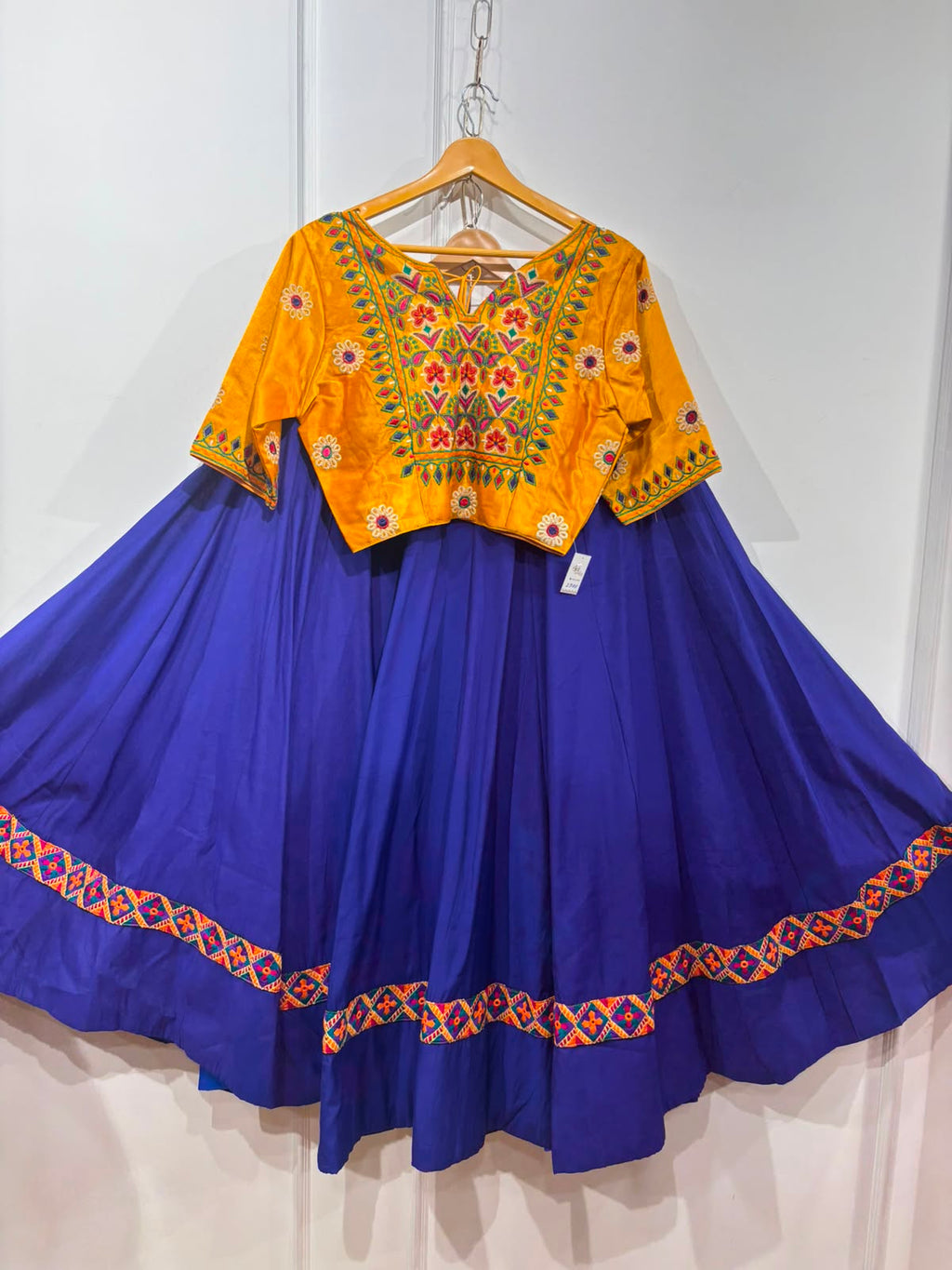 Lehenga and Blouse gajji silk with kuchhi machine work