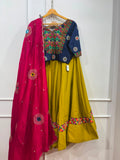 Lehenga with beautiful border | Blouse gajji silk