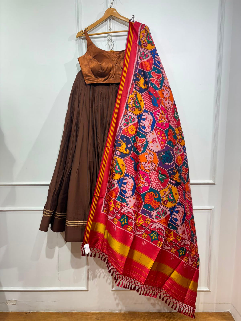 Roman silk lehenga | Bollywood style blouse
